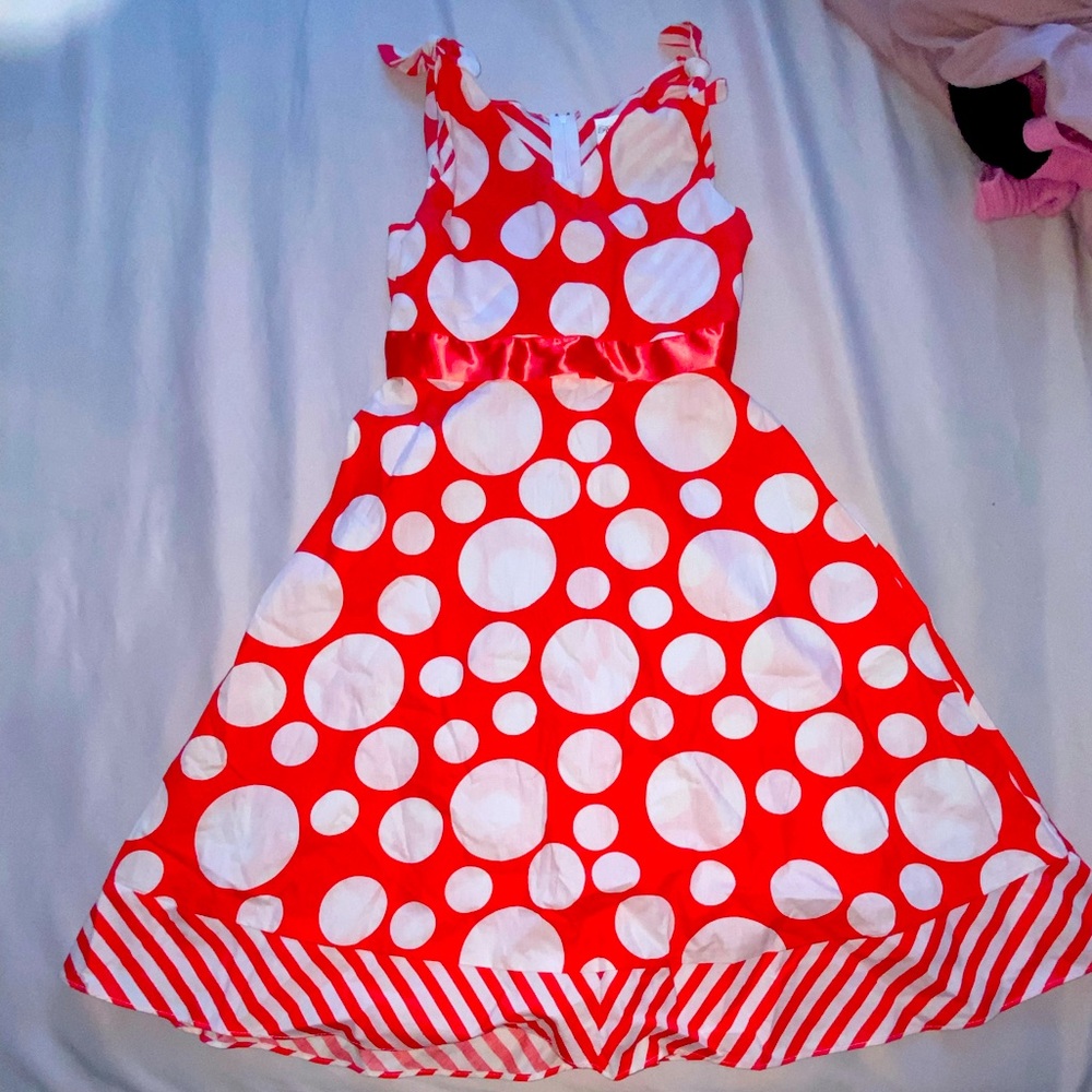 Rare Editions Poka Dot Dress